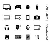 Electronic Devices icons, Set of gadget symbol, Simple flat design for application, UI, websites and decoration, Vector illustration