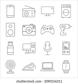 Electronic Devices icons set.Electronic Devices pack symbol vector elements for infographic web
 
