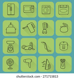 Electronic Devices Icons. Vector illustration.