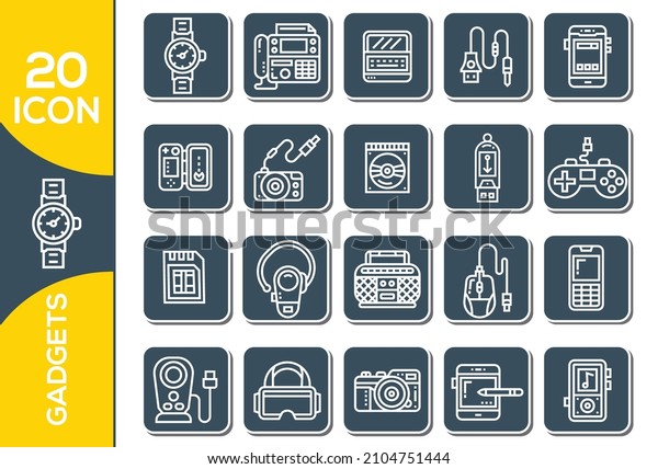  Electronic and devices line icons set.\
Vector illustration.Electronic and gadget icons set.Big set of\
Gadget line icons. Vector illustration isolated on a white\
background. Premium quality\
symbols.