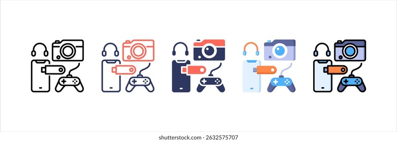 Dispositivos Electrónicas Multi Style Icon Set