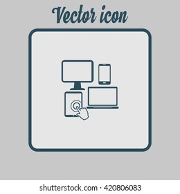 Electronic Devices. Smartphone computer tablet netbook simbol.