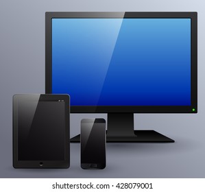 Electronic Devices Template : Vector Illustration