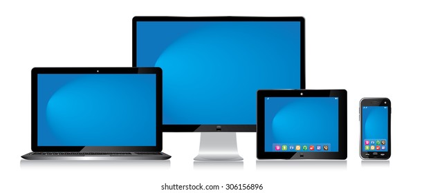 Electronic Devices Vector Stock Vector (Royalty Free) 306156896 ...