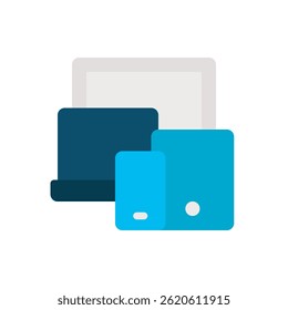 Electronic Devices Vector for Shopping Technology and Gadgets. Tech product icon for digital tools and sales. Flat Icon