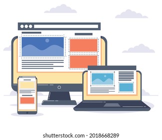 electronic devices with webpages templates