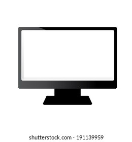 electronic devices with white blank screens vector