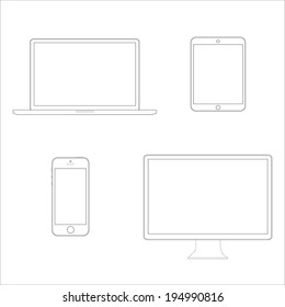 Electronic Devices with White Screens