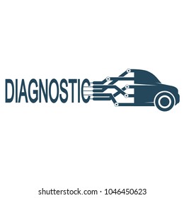 Electronic diagnostics and auto repair symbol