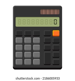 Calculadora digital electrónica sobre fondo blanco. Vector