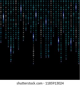 Electronic digital set, processed calculations, encrypted information, secret information. Matrix, code, time, number.