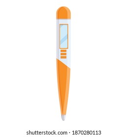 Electronic digital thermometer icon. Cartoon of electronic digital thermometer vector icon for web design isolated on white background