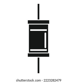 Electronic diode icon simple vector. Electric component. Led bulb
