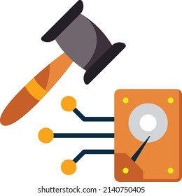 Electronic Discovery Concept, Freedom Of Information Act Vector Color Icon Design, Lawyer And Legal System Symbol, Different Fields Of Law Sign, Advocate And Attorney Stock Illustration