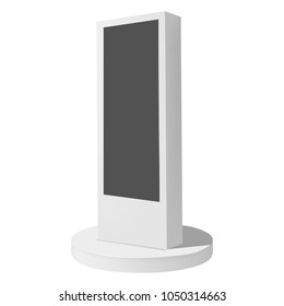 Electronic display mockup. Realistic illustration of electronic display vector mockup for web