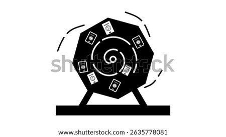 Electronic Diversity Visa Program, black isolated silhouette