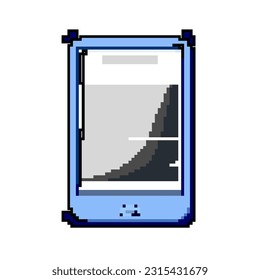 electronic ebook reader game pixel art retro vector. bit electronic ebook reader. old vintage illustration