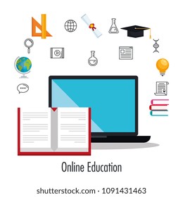 educação eletrônica com notebook