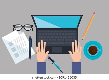 electronic education with laptop