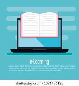 electronic education with laptop