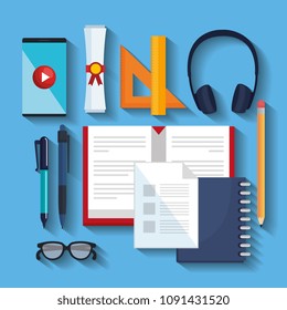 electronic education with smartphone
