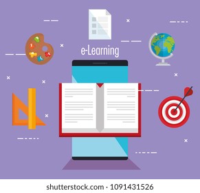 electronic education with smartphone