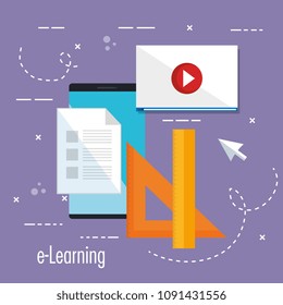 electronic education with smartphone