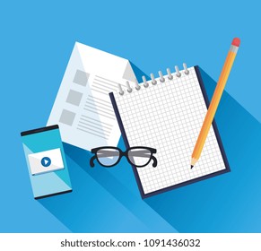 electronic education with smartphone