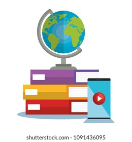 electronic education with smartphone