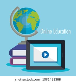 electronic education with tablet