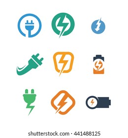 Electronic Electricity Power Energy Volts Logo Icon Vector