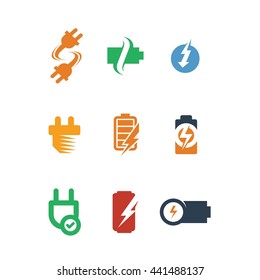 Electronic Electricity Power Energy Volts Logo Icon Vector