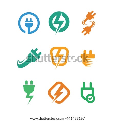 Electronic Electricity Power Energy Volts Logo Icon Vector