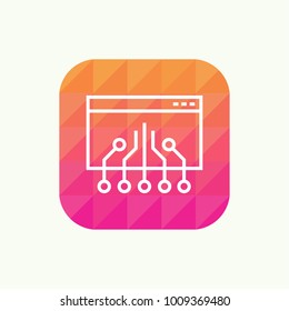 Electronic and engineering communication pictogram. Integration icon.