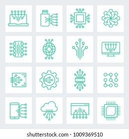 Electronic and engineering communication pictogram. Integration icon.