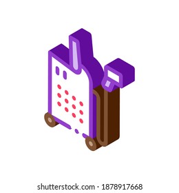 elektronische Ausrüstung für Depilation Symbol Vektorgrafik. isometrische elektronische Ausrüstung für das Ablagerungszeichen. farbige einzelne Symbolillustration