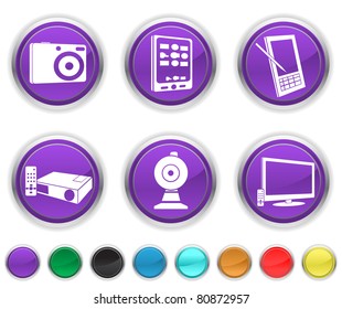 electronic equipment,each icon is set on a different layer