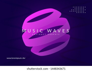 Electronic event. Dynamic fluid shape and line. Curvy show cover concept. Neon electronic event. Electro dance dj. Trance sound. Club fest poster. Techno music party flyer.