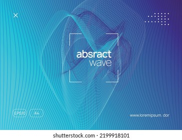 Electronic event. Dynamic fluid shape and line. Curvy show invitation template. Neon electronic event. Electro dance dj. Trance sound. Club fest poster. Techno music party flyer.