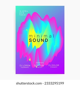 Electronic Event. Dynamic Pattern For Magazine Layout. Sound And Discotheque Shape. Wave House Flyer. Linear Effect For Brochure. Pink And Blue Electronic Event