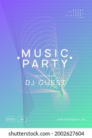 Electronic event. Futuristic show magazine template. Dynamic gradient shape and line. Neon electronic event. Electro dance dj. Trance sound. Club fest poster. Techno music party flyer.