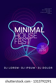 Electronic fest. Dynamic gradient shape and line. Wavy concert banner layout. Neon electronic fest flyer. Electro dance music. Trance sound. Club event poster. Techno dj party.