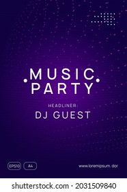 Electronic fest. Dynamic gradient shape and line. Futuristic show brochure layout. Neon electronic fest flyer. Electro dance music. Trance sound. Club event poster. Techno dj party.