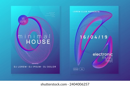 Electronic fest. Dynamic gradient shape and line. Bright show banner set. Neon electronic fest flyer. Electro dance music. Trance sound. Club event poster. Techno dj party.