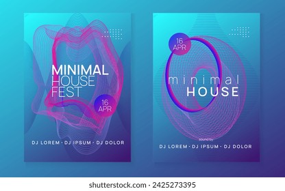 Electronic fest. Dynamic gradient shape and line. Energy show banner set. Neon electronic fest flyer. Electro dance music. Trance sound. Club event poster. Techno dj party.