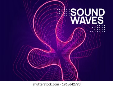 Electronic fest. Energy show banner design. Dynamic fluid shape and line. Neon electronic fest flyer. Electro dance music. Trance sound. Club event poster. Techno dj party.
