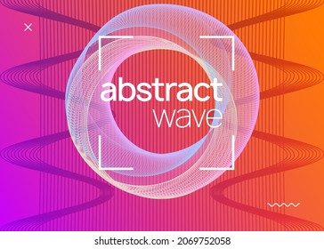 Electronic fest. Futuristic concert invitation layout. Dynamic fluid shape and line. Neon electronic fest flyer. Electro dance music. Trance sound. Club event poster. Techno dj party.