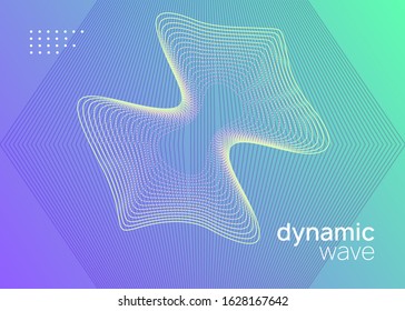 Electronic fest. Modern concert magazine layout. Dynamic fluid shape and line. Neon electronic fest flyer. Electro dance music. Trance sound. Club event poster. Techno dj party.