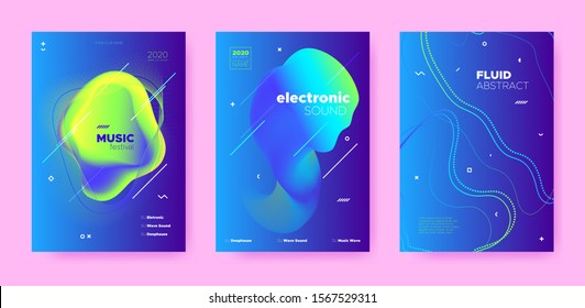 Electronic Festival. Dj Poster. Neon Futuristic Banner. Vibrant Abstract Waves. Electronic Sound. Dj Flyer. Blue 3d Flow Waves. Neon Gradient Banner. Trendy Abstract Design. Electronic Music.