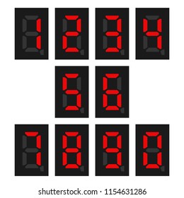 Electronic figures on a black background. Vector illustration
